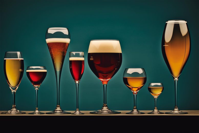 Different Sized Drinks Concept - Rethinking Cirrhosis Risk: Drinking Patterns Trump Volume In Liver Health