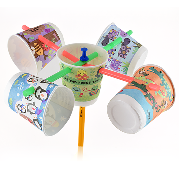Anemometer wind meter made from small cups for weather science - STEM Calendar For Educators: Month By Month STEM Projects