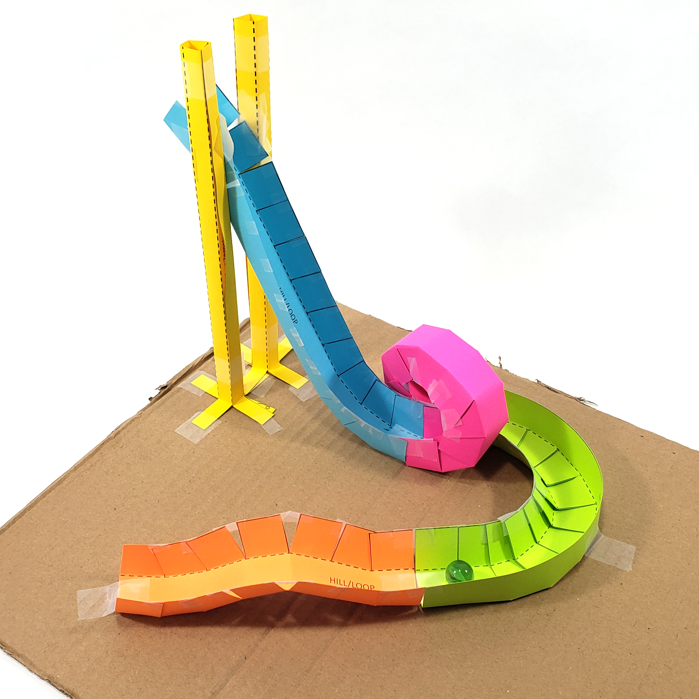 Paper Roller Coaster Example - STEM Calendar For Educators: Month By Month STEM Projects