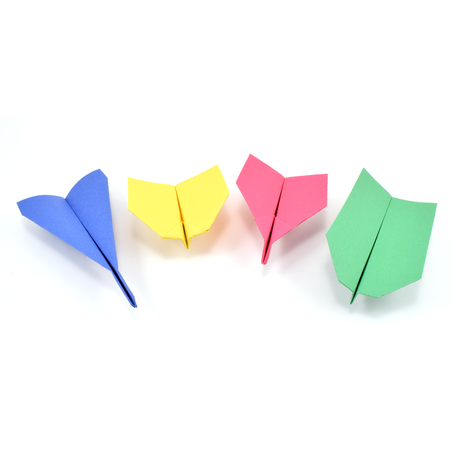 Four paper airplanes - STEM Calendar For Educators: Month By Month STEM Projects