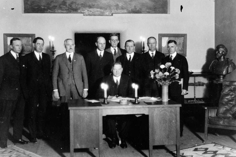Secretary of Commerce Herbert Hoover With Members of the Colorado River Commission - The Forgotten Hydrologist: How An Overlooked Study Over A Century Ago Helped Fuel The Colorado River Crisis
