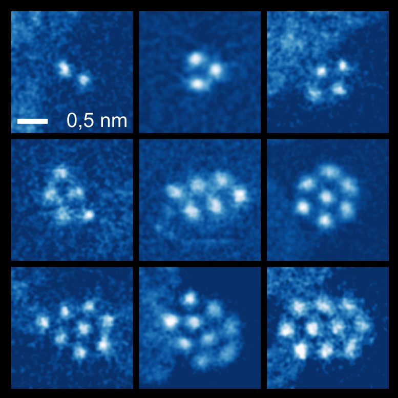 Xenon Nanoclusters Between Two Graphene Layers, With Sizes Between Two and Ten Atoms - The Invisible Made Visible: First-Ever Imaging Of Noble Gas Clusters In Graphene