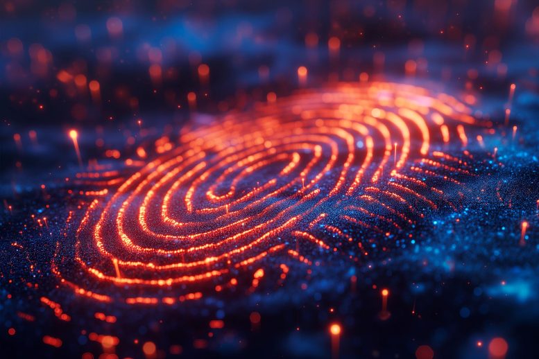 Fingerprint Technology Art Concept - Forensics Cornerstone Shattered: AI Discovers That Not Every Fingerprint Is Unique