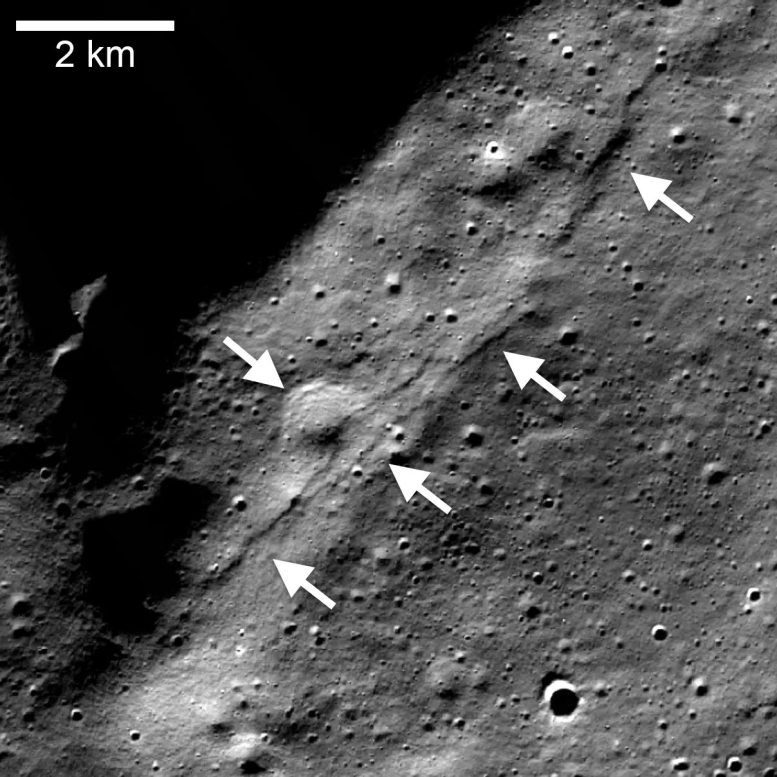 Wiechert Cluster of Lobate Scarps - Moonquake Alert – The Moon Is Shrinking, Causing Landslides And Seismic Shaking