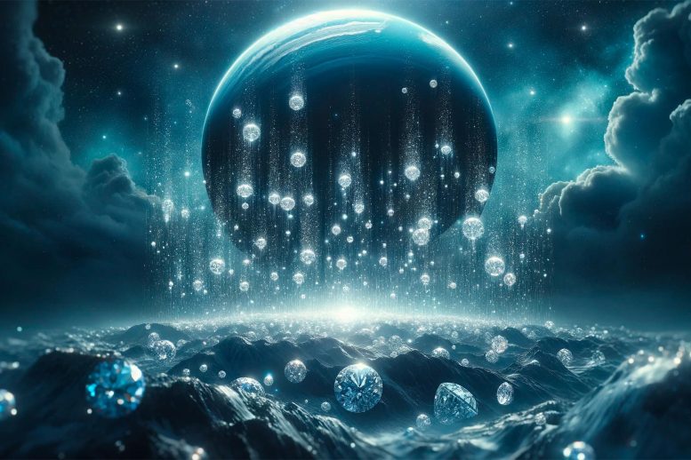 Exoplanet Diamond Rain Concept - Sparkling Secrets: Unveiling The “Diamond Rain” Of Neptune And Uranus