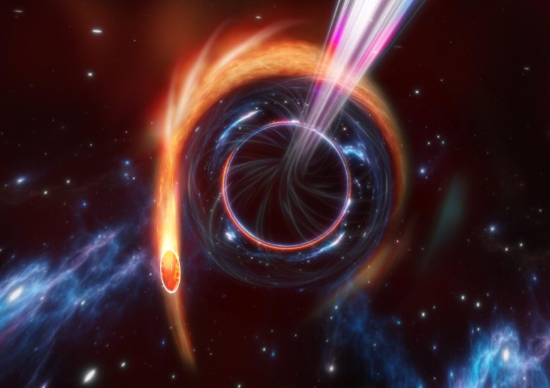 Tidal Disruption Event Illustration - Galactic Predators Unveiled: MIT Astronomers Spot 18 Black Holes Devouring Nearby Stars