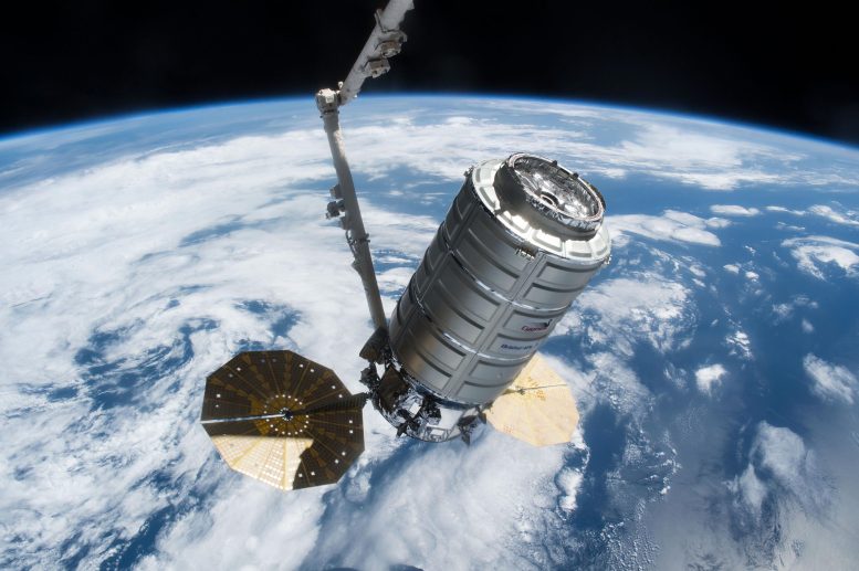 Cygnus Space Freighter - Cygnus Orbits Toward Space Station As Crews Conduct Biomedical Science And Physics Research