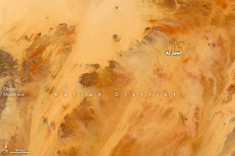 Kufrah District Sahara Desert Annotated - Water Beneath The Sand – One Of The Largest Irrigation Projects In The World