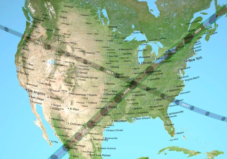 2017 2024 Total Solar Eclipse Paths United States - 2024 Total Solar Eclipse: Broader Path, Longer Totality, And Increased Solar Activity