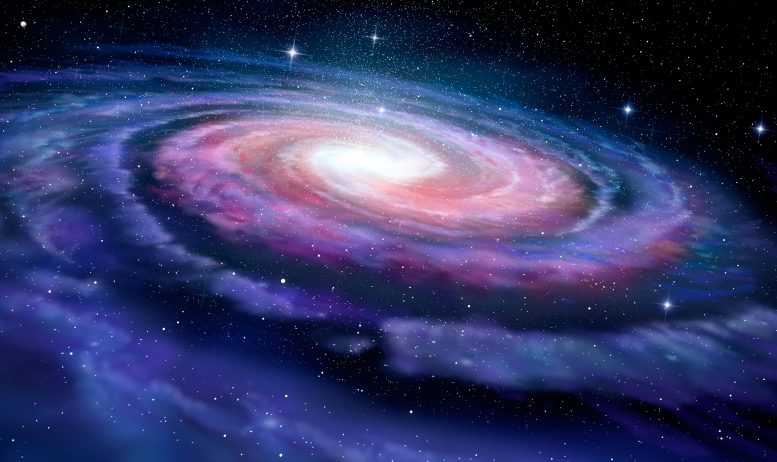 Milky Way Spiral Galaxy Illustration - Shattering Galactic Beliefs: Astronomers Uncover Surprising Magnetic Field Structures In Milky Way