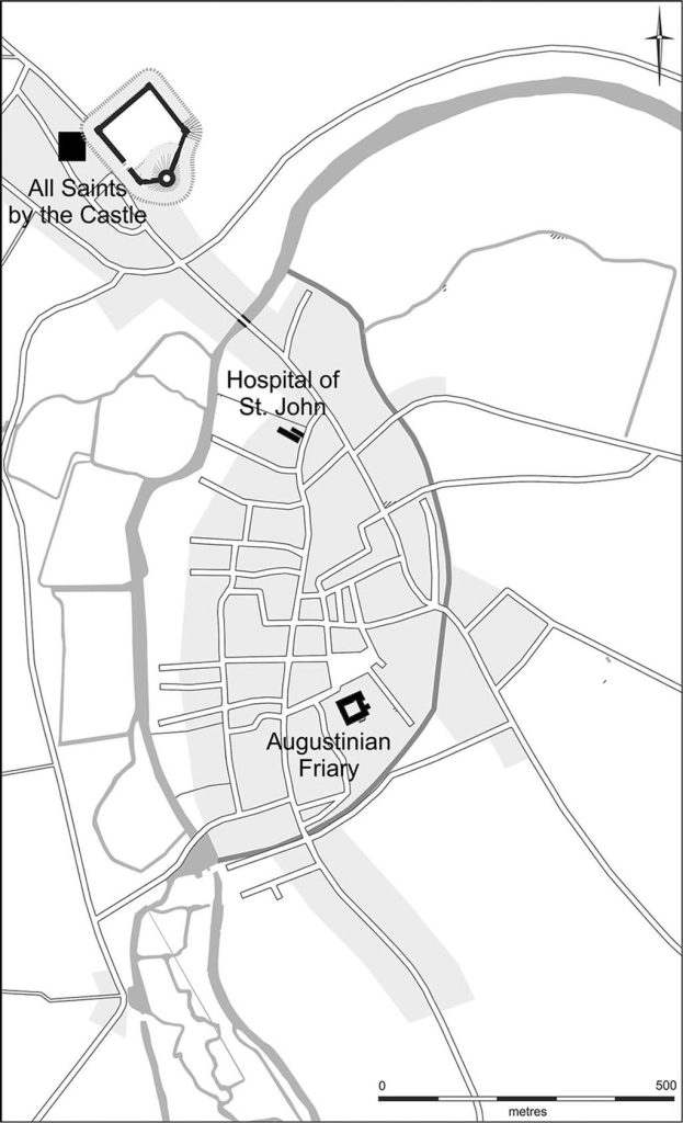 Map of Medieval Cambridge With the Locations of the Three Main Burial Sites - Reconstructing History: “Bone Biographies” Reveal Medieval Life Secrets