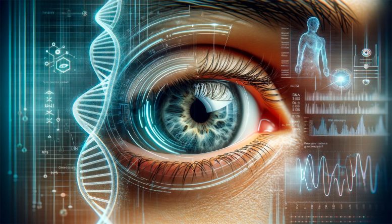 Eye Scan Art - Unlocking The Future Of Health: Predicting Disease With Retinal Imaging And Genetics
