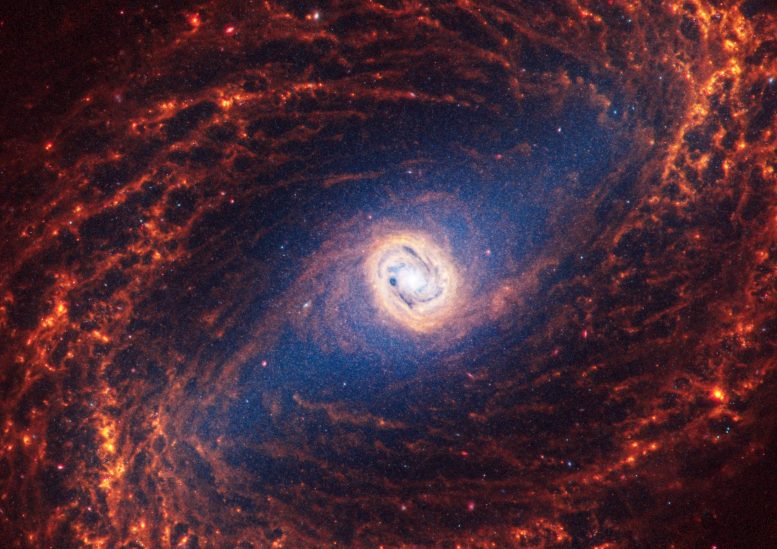 Webb Spiral Galaxy NGC 1433 - Webb Space Telescope Reveals “Mind-Blowing” Structure In 19 Nearby Spiral Galaxies