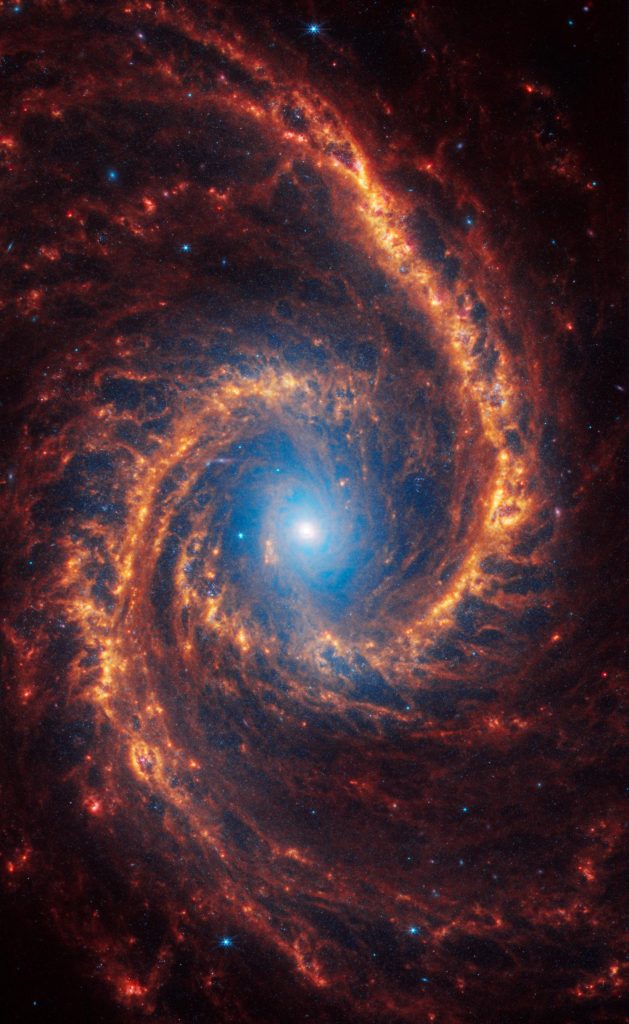 Webb Spiral Galaxy NGC 1566 - Webb Space Telescope Reveals “Mind-Blowing” Structure In 19 Nearby Spiral Galaxies