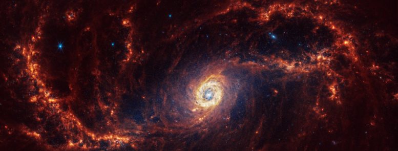 Webb Spiral Galaxy NGC 1672 - Webb Space Telescope Reveals “Mind-Blowing” Structure In 19 Nearby Spiral Galaxies