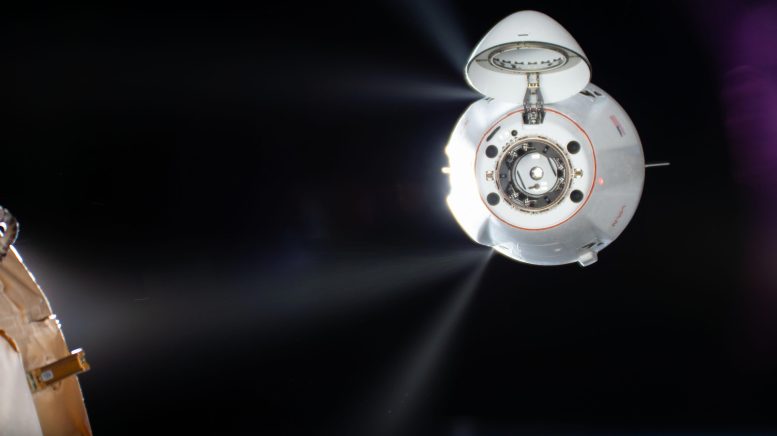 Thrusters Fire on SpaceX Dragon Cargo Spacecraft - Ax-3 Astronauts Undock From Space Station In SpaceX Dragon For Earth Return