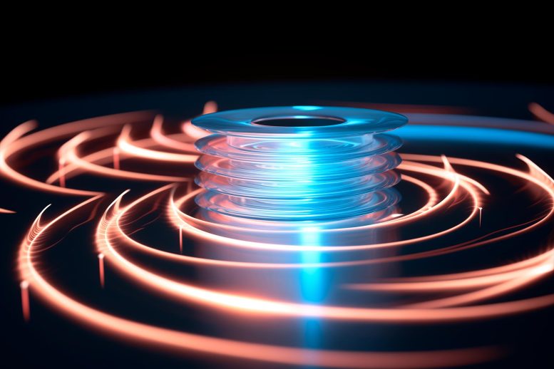 Superconductor Magnetic Waves Art Concept - Breaking Barriers In Quantum Research: Magnesium-Coated Tantalum Unveiled