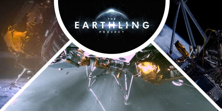 Collage of the Earthling Project and Odysseus’ Lunar Landing - Odysseus Lands On The Moon: Earthling Project Joins The Cosmic Journey