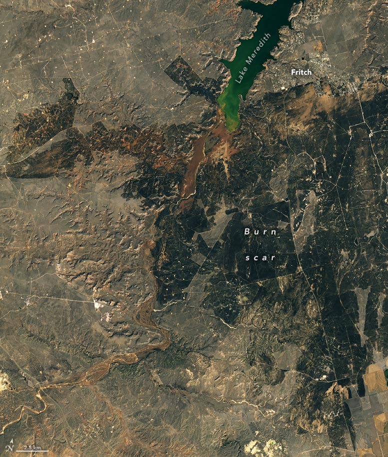 Windy Deuce Fire Burn Scar Annotated - Inferno On The Range: Texas Panhandle Firestorm In The Satellite Age