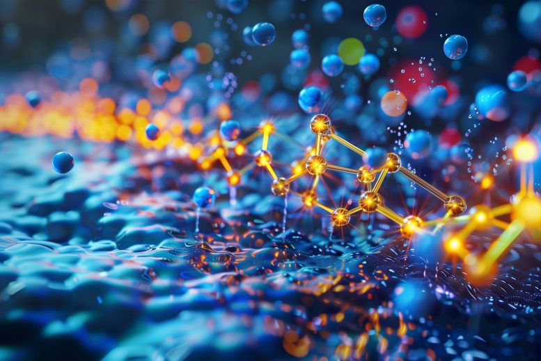 Abstract Water Energy Electricity Art Concept Illustration - Liquid Lightning: Nanotechnology Unlocks New Energy