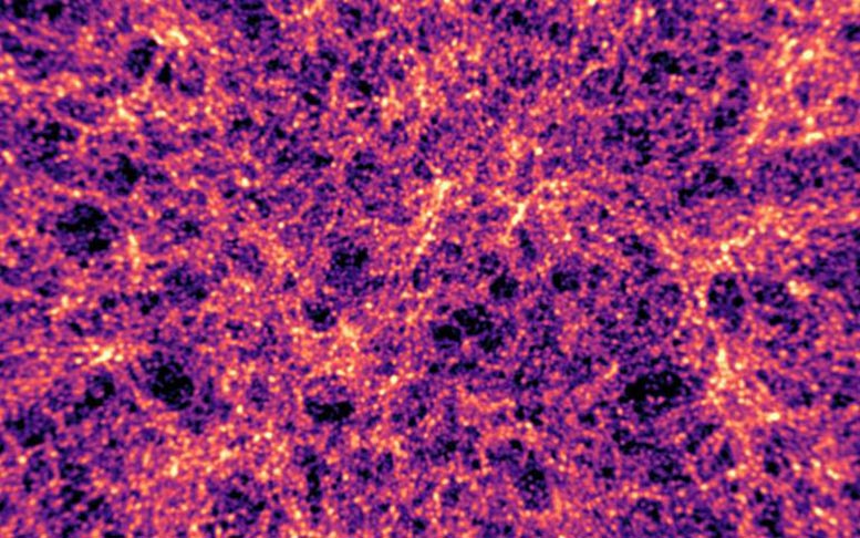 Matter Map Derived From Simulated Universe - AI Unlocks The Secrets Of Dark Energy In Groundbreaking Study