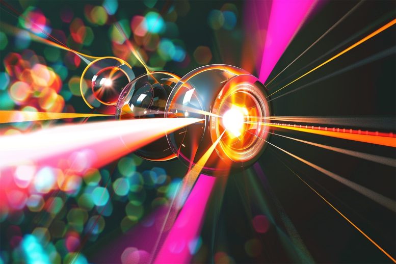 Physics Quantum Entanglement Concept Illustration - Quantum Computing Breakthrough: Photons That Make Quantum Bits “Fly”