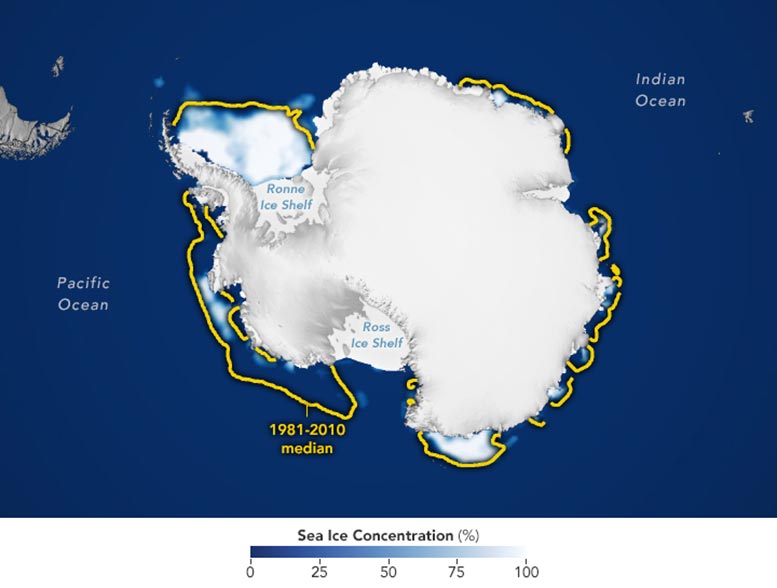 Antarctic Sea Ice February 2024 Annotated - Chilling Reality: Antarctic Sea Ice Hits Near-Historic Lows