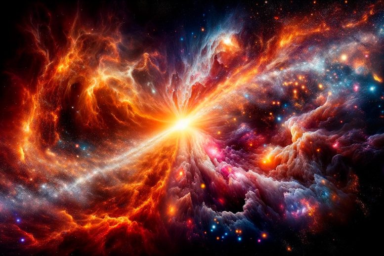 History of the Universe Concept Illustration - Dark Matter Debunked In Revolutionary Cosmic Study