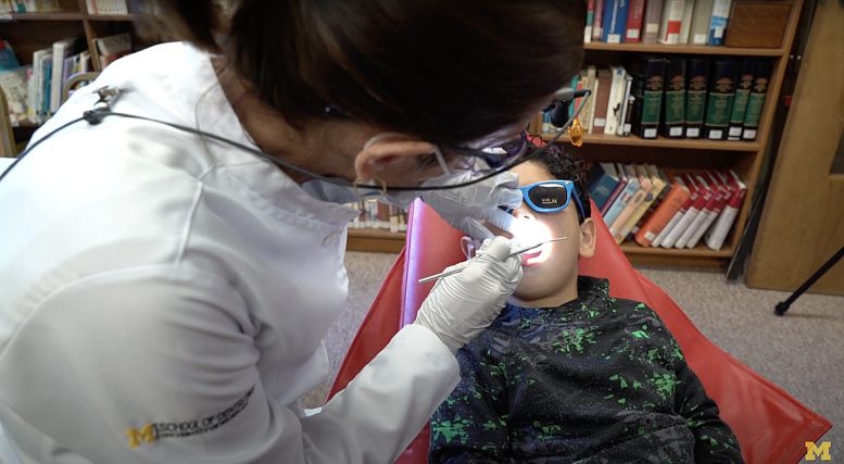 Participant Receives an Oral Exam at School - “Game Changer” – This Liquid Can Stop Tooth Decay In Young Children