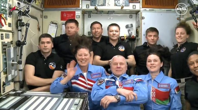 Expedition 70 Welcomes Soyuz MS-25 Crew Aboard Station - Soyuz Spacecraft Hatches Open, Expedition 70 Welcomes International Trio Aboard Station