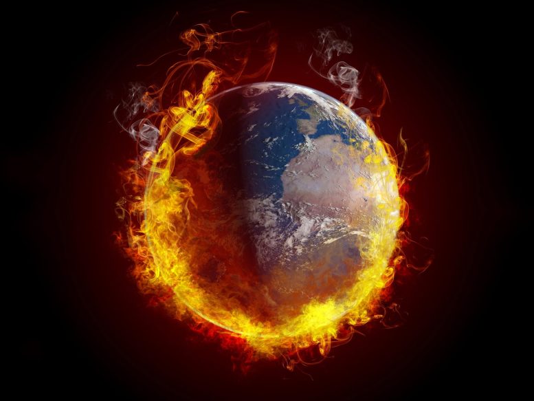 Earth Fire Global Warming Concept - New Research Provides Clear Evidence Of A Human “Fingerprint” On Climate Change