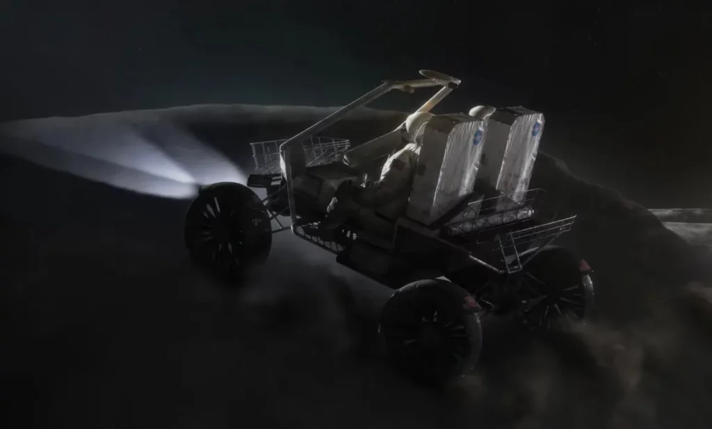 NASA lunar terrain vehicle. Image Credits: Intuitive Machines - NASA Shortlists Three Companies To Build A Moon Car For Artemis Astronauts