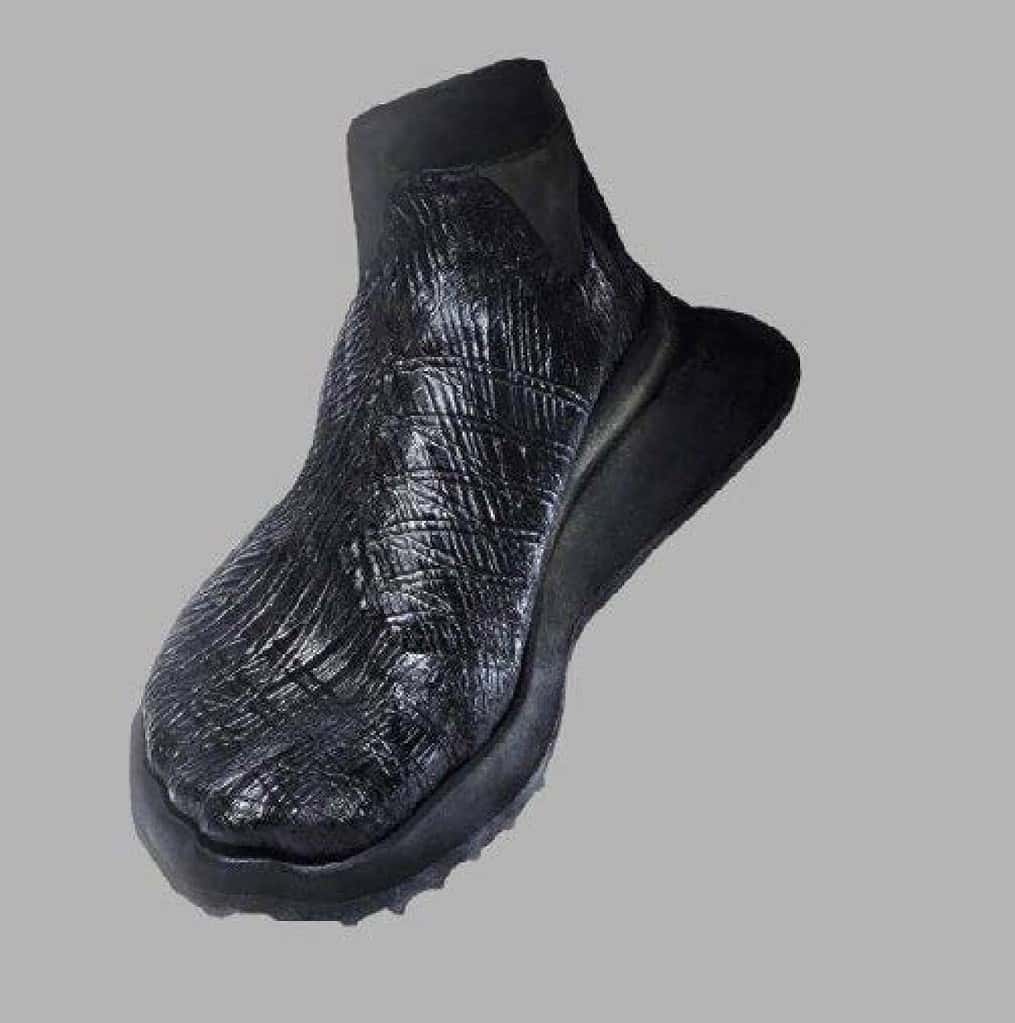 bacteria leather shoe - Researchers Grow Futuristic Bacteria-based Leather That Dyes Itself