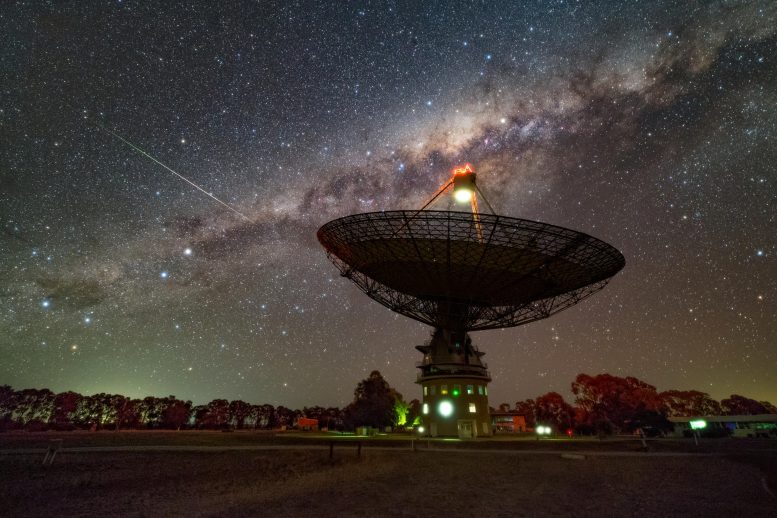 Murriyang, CSIRO Parkes Radio Telescope Beneath the Milky Way - Magnetic Awakening: Unusual Radio Pulses Detected From A Previously Dormant Star