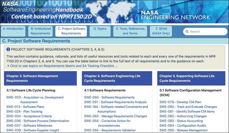 NASA Software Engineering and Assurance Handbook - NASA Mission Critical Coding: Understanding Risk, Artificial Intelligence, And Improving Software Quality