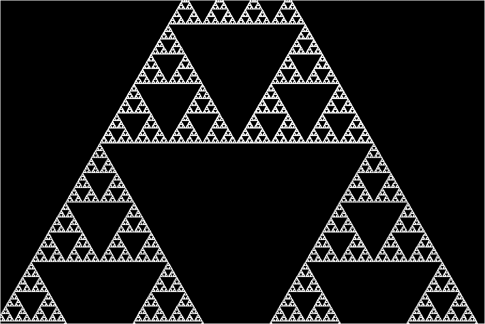 Graphic showing Sierpiński triangle fractal - This Is The First Fractal Molecule In Nature — The Unexpected Geometric Artwork Of Evolution