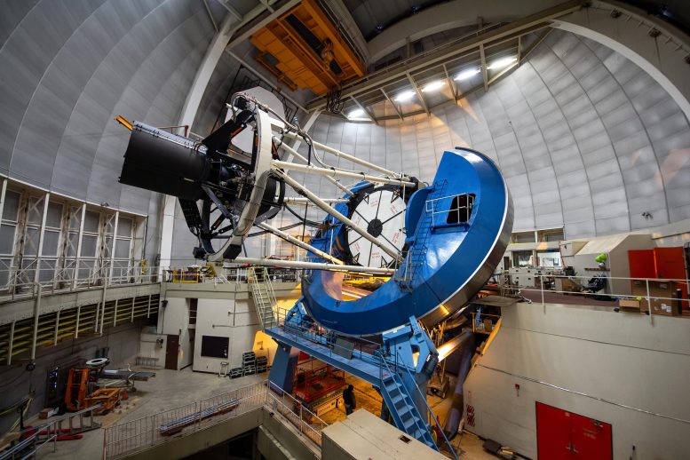 Dark Energy Spectroscopic Instrument Installed on the Nicholas U. Mayall 4-Meter Telescope - Unraveling Dark Energy And Cosmic Expansion With An 11-Ton Time Machine