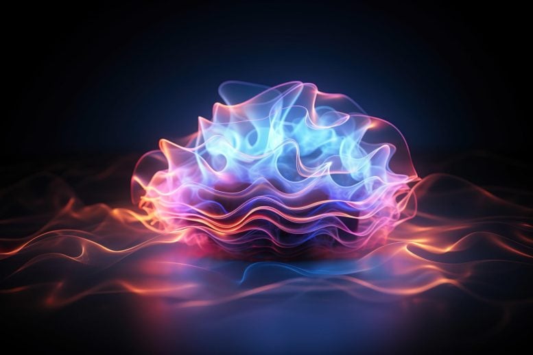 Glowing Brain Waves Abstract - Researchers Discover New Origin Of Deep Brain Waves