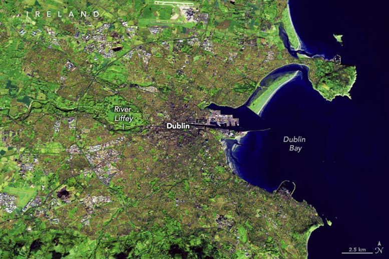 Dublin From Space 2022 Annotated - Dublin From Space Reveals Urban Expansion Secrets