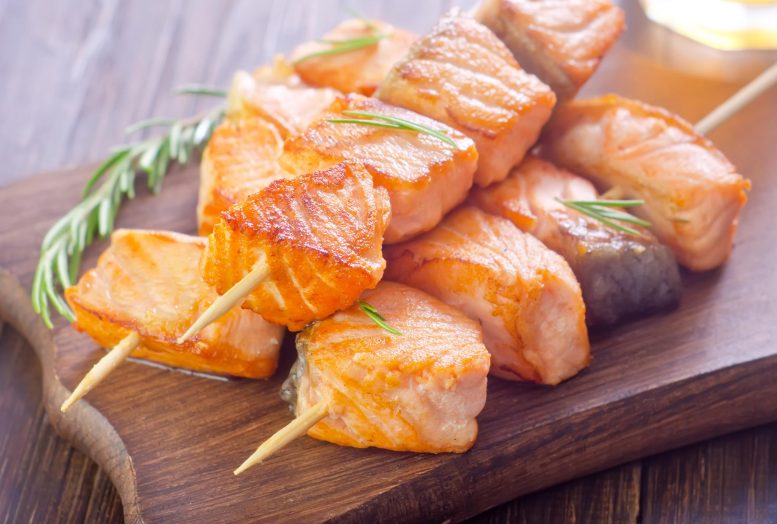 Salmon Kebabs - Dartmouth Research Uncovers Hidden Dangers In Popular Seafoods