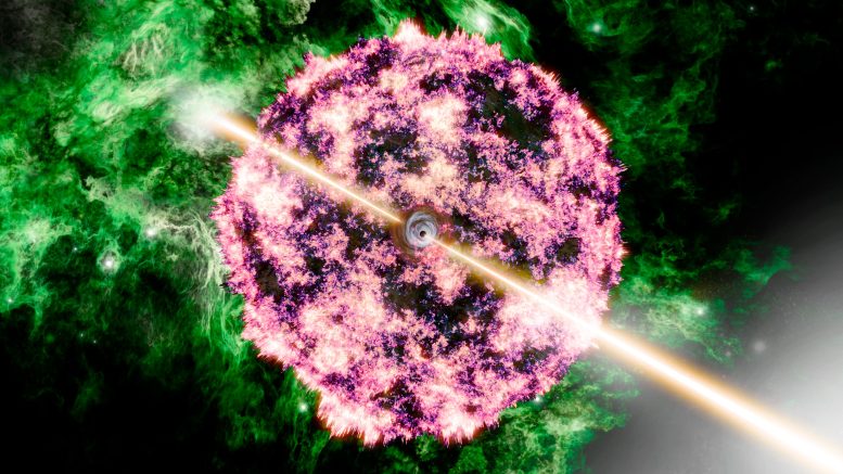 GRB 221009A Visualization - Brightest Gamma-Ray Burst Of All Time Challenges Element Formation Theories