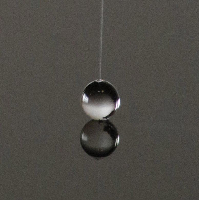 Water Droplet Probed by Micropipette Force Sensor - New Physics At Play: Physicists Discover A New Force Acting On Water Droplets Moving Over Superhydrophobic Surfaces