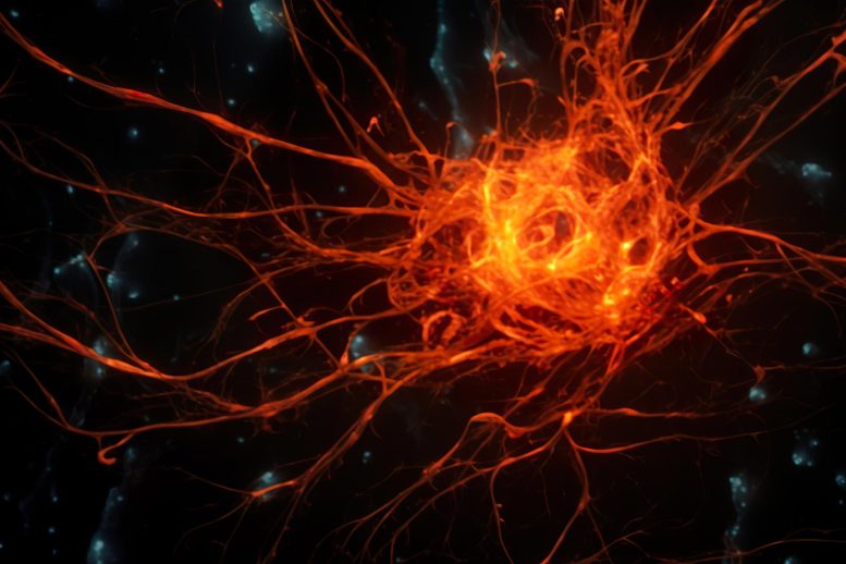 Neuronal Brain Cell Damage Art Concept - Mitochondrial Meltdown: The Energy Failure Behind Neurodegenerative Diseases