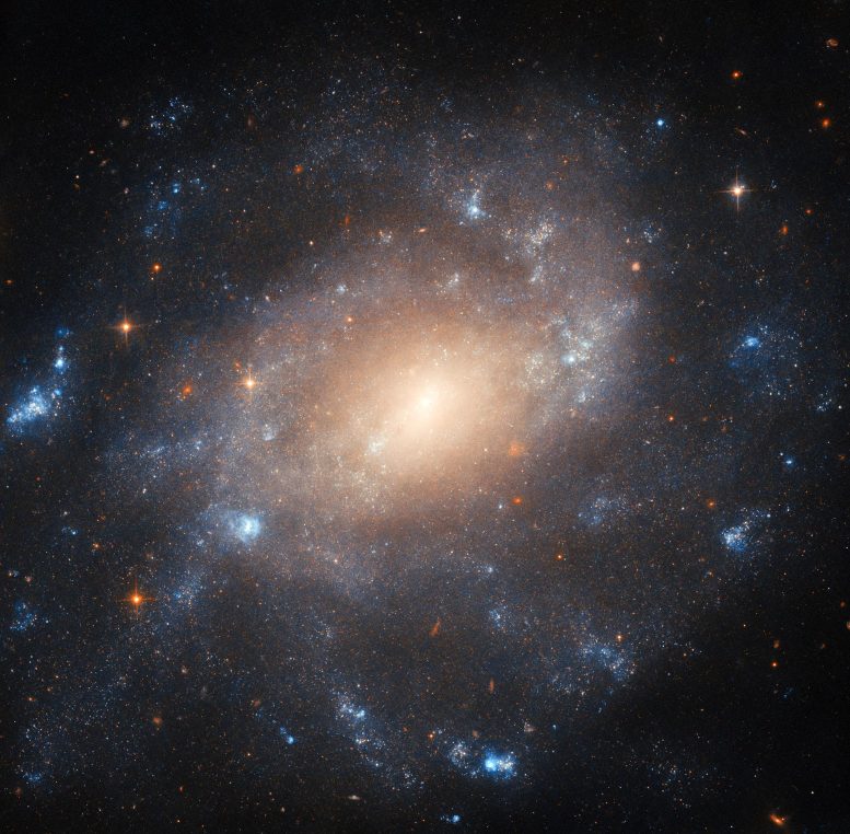 Spiral Galaxy ESO 422–41 - Hubble Unmasks The Luminous Core Of A Historic Spiral Galaxy
