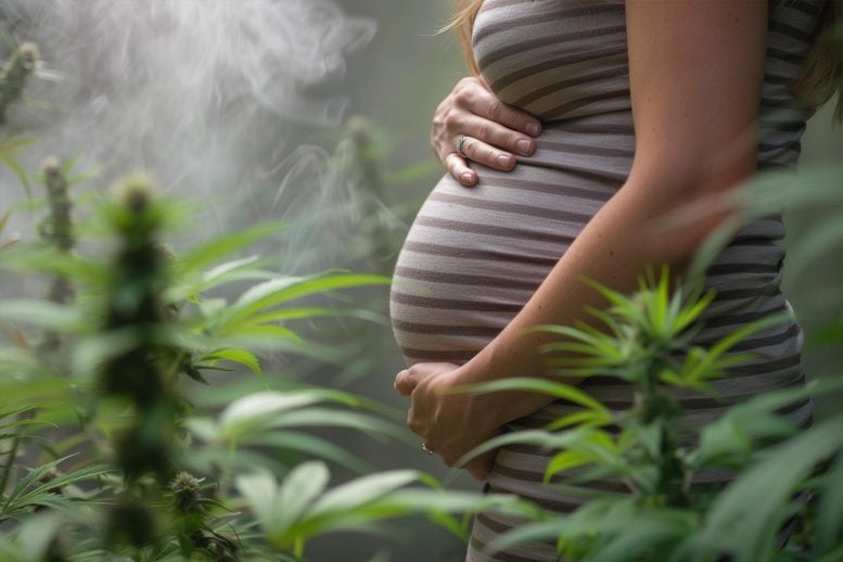 Cannabis Pregnancy Art Concept Illustration - Prenatal Cannabis Use Linked To Increased Risk Of ADHD, Autism And Intellectual Disability In Children
