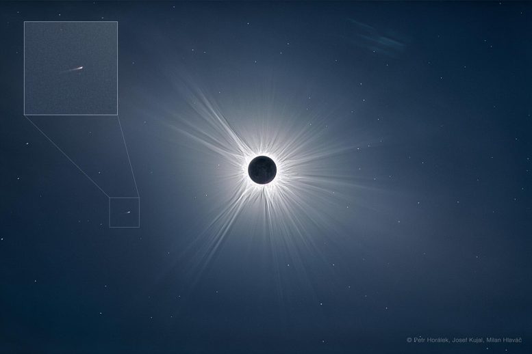 Doomed SOHO Comet During Solar Eclipse Detail - Final Glimpse: Comet Disintegrates Shortly After Eclipse Observation