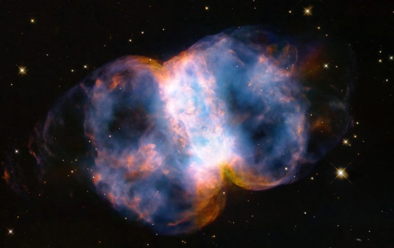 Little Dumbbell Nebula (M76) - Hubble Celebrates 34th Anniversary With A Spectacular View Of The Little Dumbbell Nebula