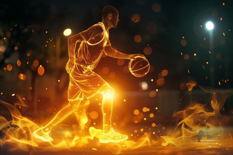 Glowing Basketball Player - Scientists Discover Simple Trick To Improve Basketball Players’ Performance
