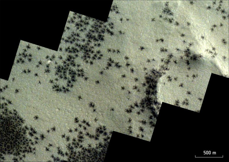 Spiders on Mars ExoMars Trace Gas Orbiter - Mars Express Discovers Mysterious Martian “Spiders”