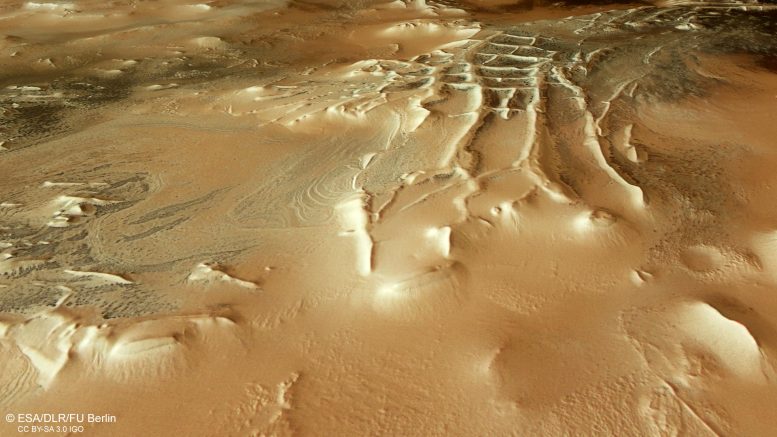 Mars Inca City Perspective View - Mars Express Discovers Mysterious Martian “Spiders”